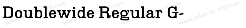 Doublewide Regular G字体转换